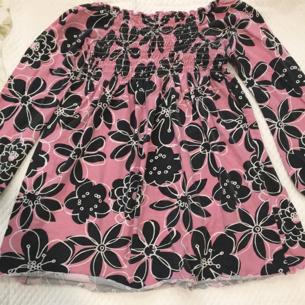 Girl Friends byAnitaG floral Pink flower dress long sleeve elastic size 6X